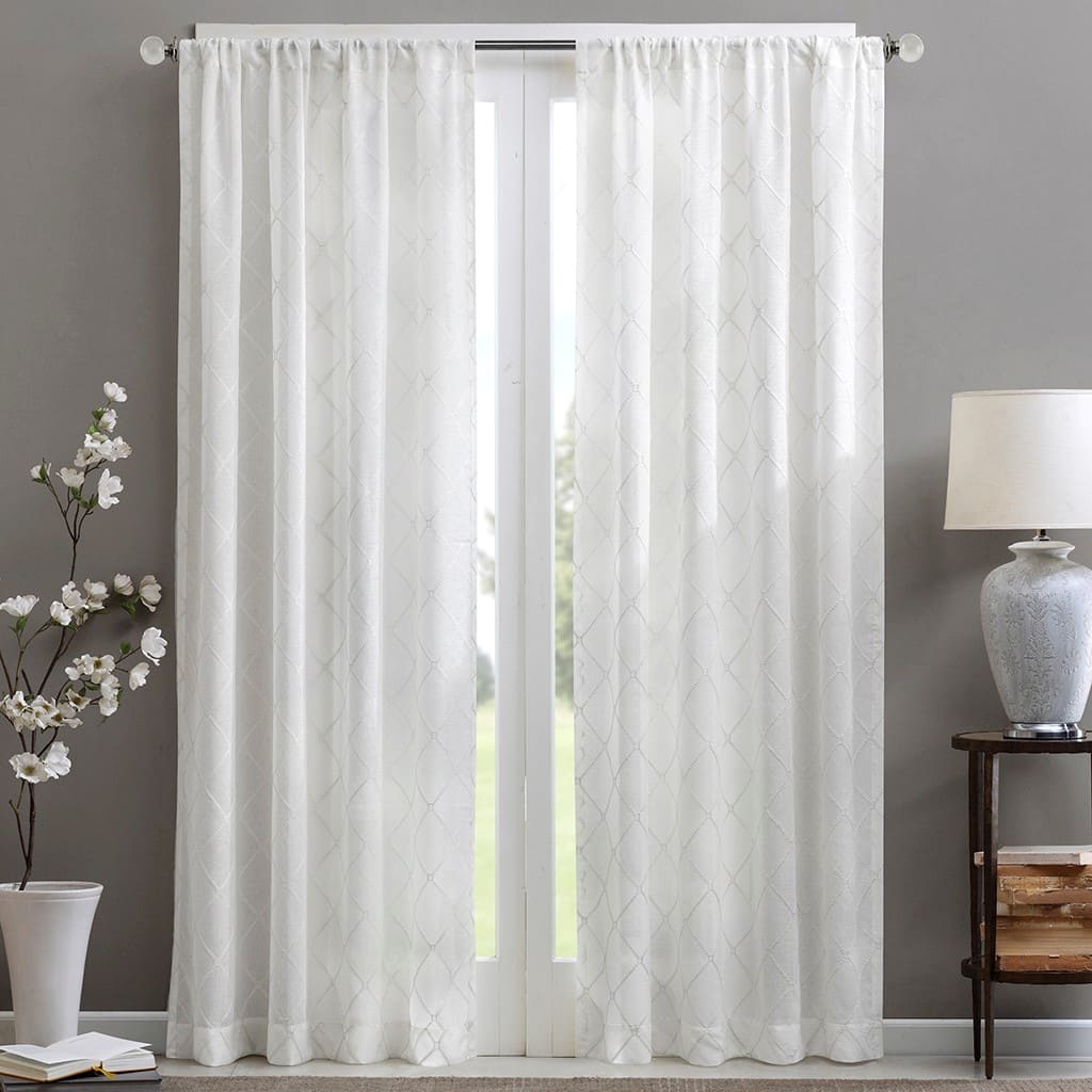 Diamond Sheer Window Curtain Panel