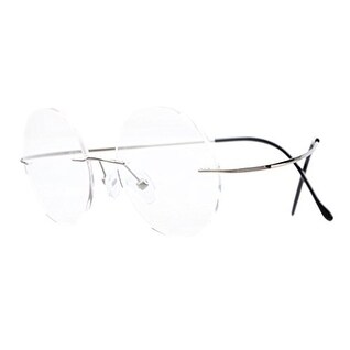 rimless round glasses frames
