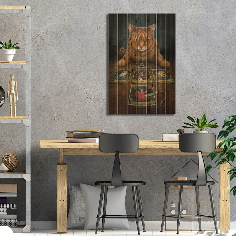 The Reader Print On Wood by Lisa Parker - Multi-Color