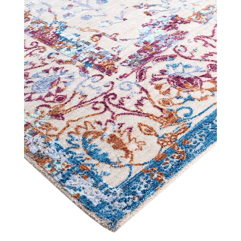 Ikat One-of-a-Kind Handmade Area Rug, Beige - 8' 1" x 10' 1"