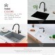 preview thumbnail 37 of 52, STYLISH 22 inch Composite Granite Dual Mount Kitchen Sink - 22" x 17.5" x 8.25"