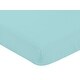 preview thumbnail 6 of 4, Sweet Jojo Designs Turquoise and Coral Feather Collection 4-piece Bumperless Crib Bedding Set