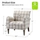 preview thumbnail 28 of 36, Mandan 29.5" Wide Traditional Accent Armchair with Solid Wood Legs Set of 2 by HULALA HOME