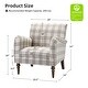 preview thumbnail 36 of 43, HULALA HOME Mandan 29.5" Wide Farmhouse Accent Armchair with Solid Wood Legs