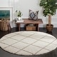 preview thumbnail 75 of 135, SAFAVIEH Hudson Shag Estella Diamond Trellis 2-inch Thick Rug 7' x 7' Round - Ivory/Beige