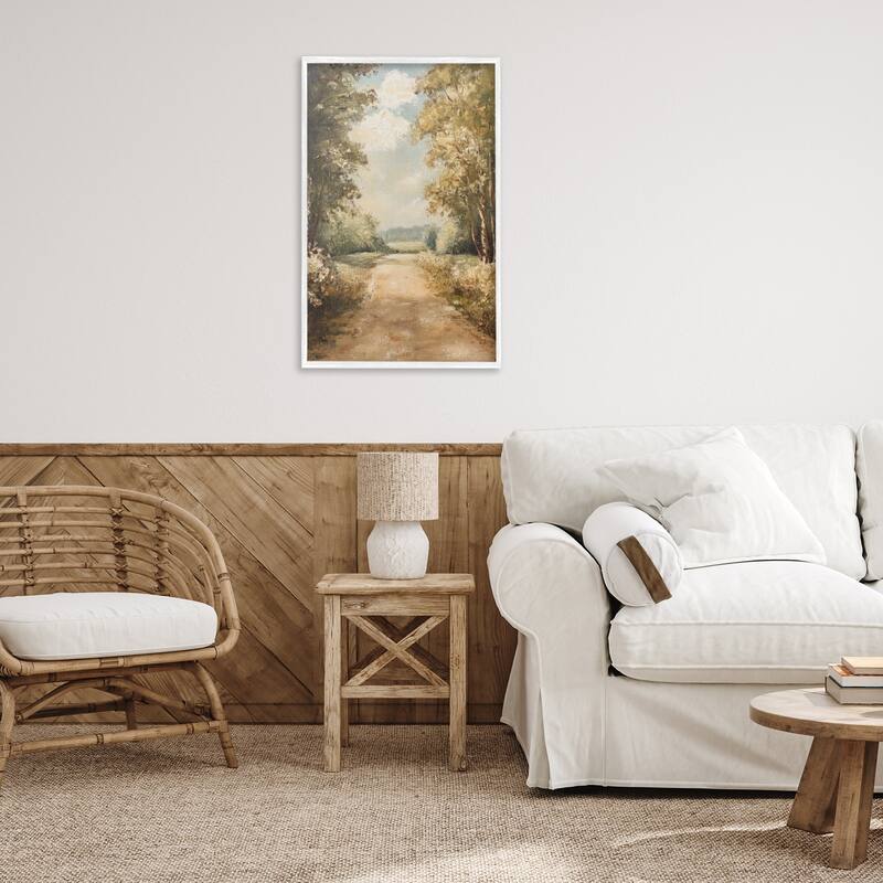 Stupell Walk Through Country Forest Framed Giclee Art Design By Petal Prints Design