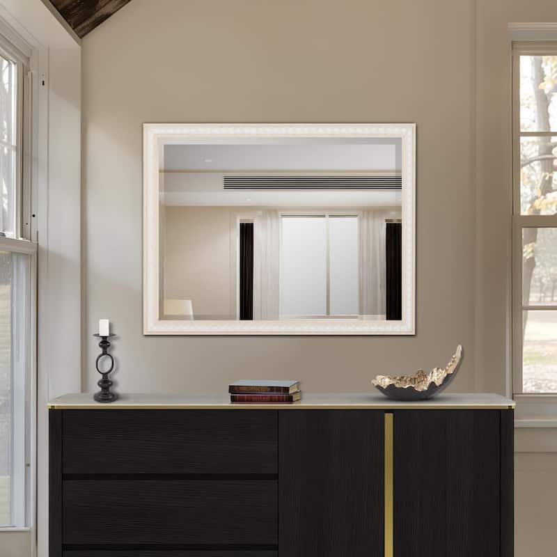 Beaded Vanity Mirror - Natural - 34H x 30W x 4D