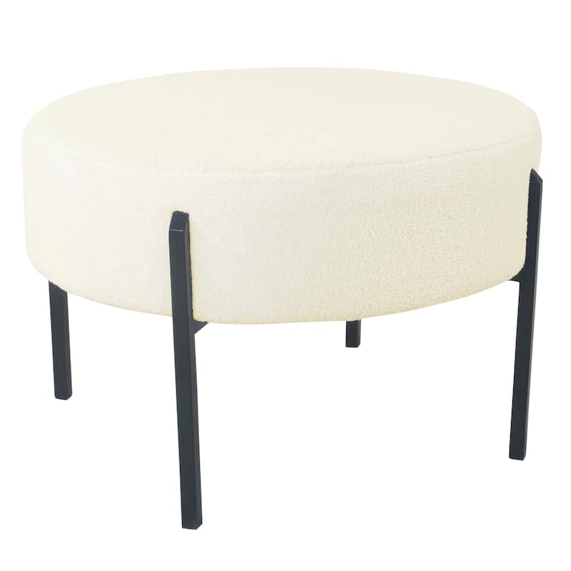 HomePop Modern Round Ottoman