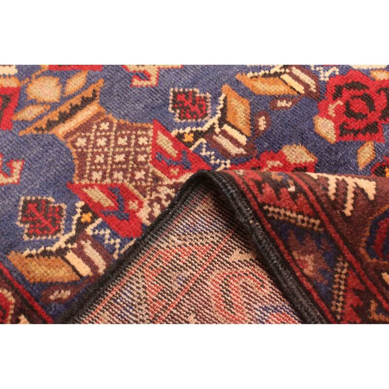 ECARPETGALLERY Hand-knotted Teimani Dark Navy Wool Rug - 2'10 x 4'6