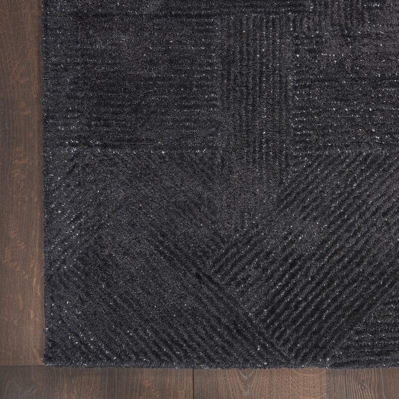 Michael Amini Abstract Linear Shimmer Area Rug