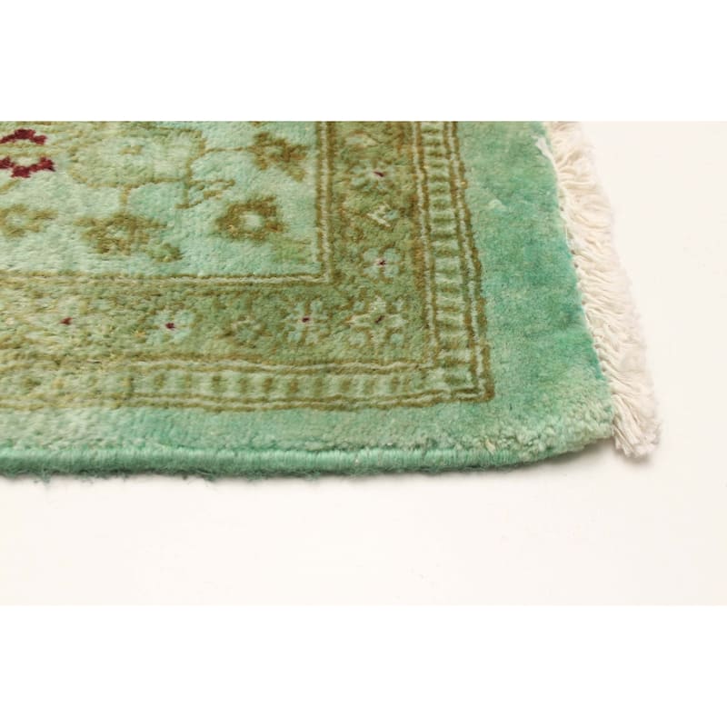 ECARPETGALLERY Hand-knotted Vibrance Green Wool Rug - 5'8 x 8'6