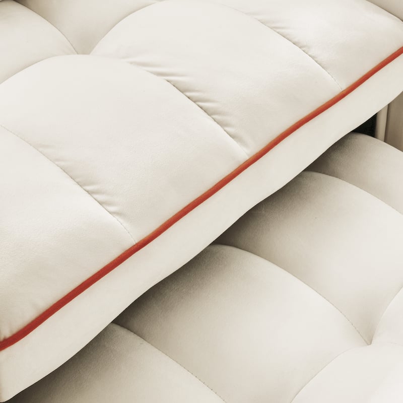 Velvet Single Convertible Sofa Bed with USB Charging Port
