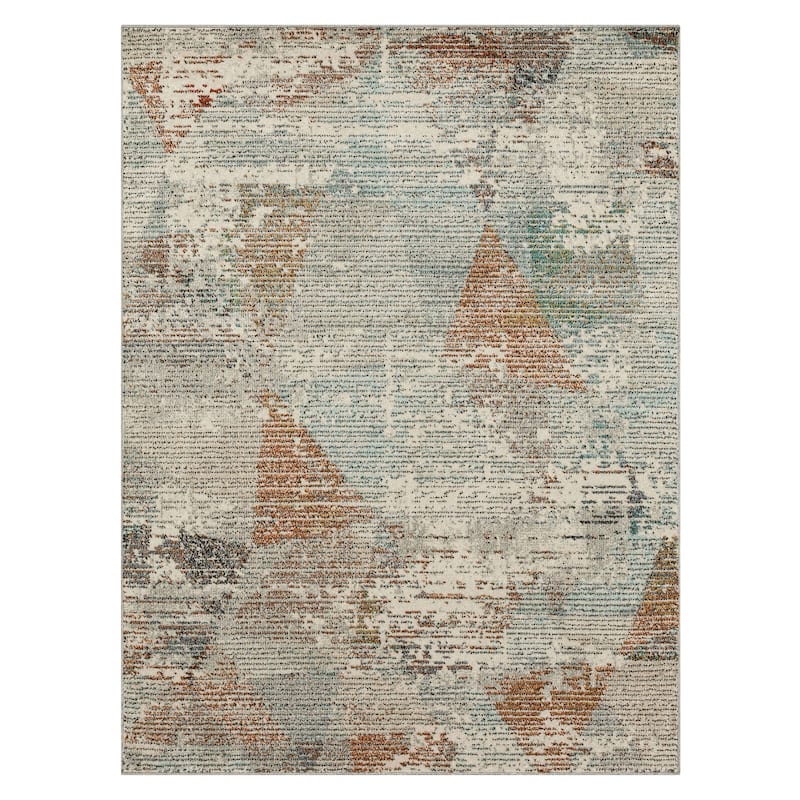 Mohawk Home Anderson Abstract Geometric Striped Contemporary Area Rug - 6' x 9' - Grey - Runner/Rectangle