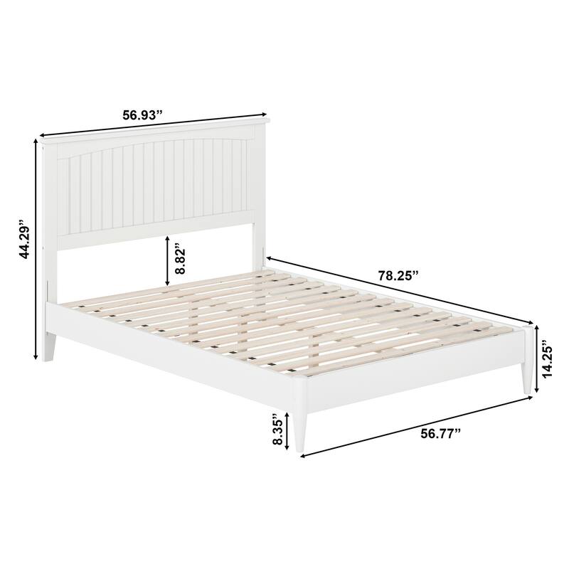 Naples Solid Wood Low Profile Platform Bed