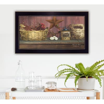TrendyDecor4U Farmhouse "Rise and Shine" Framed Print Wall Art by Billy Jacobs