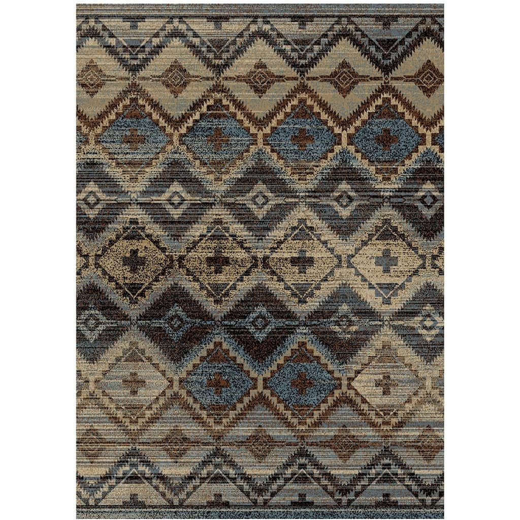 American Destination Big Sky Blue Lodge Area Rug