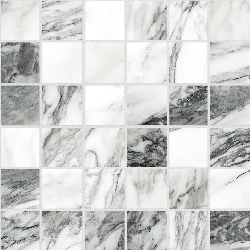 Merola Tile Touche 2" Square Zebre 11-3/4" x 11-3/4" Porcelain Floor and Wall Tile - (1 Tile)