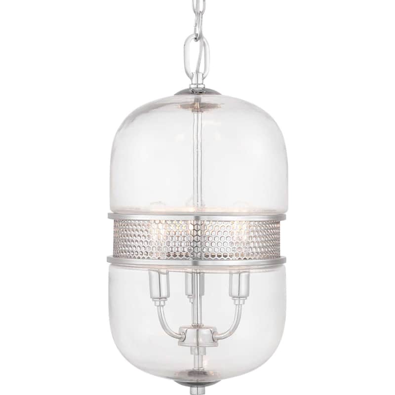 Progress Lighting Cayce 3 Light 9" Wide Taper Candle Mini Pendant - Polished Chrome