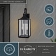 preview thumbnail 1 of 6, VAXCEL Old Town 19.5 in. H 2-Light Black Transitional Outdoor Wall Sconce, Durable Metal, Clear Glass Shade, LED Compatible Textured Black - 7-in W x 19.5-in H x 8.5-in D