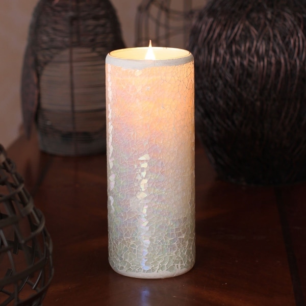 Simplux 3D True Flame Candle - White Mosaic