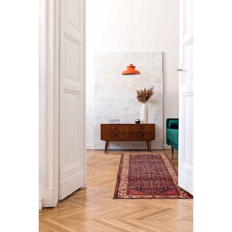 ECARPETGALLERY Hand-knotted Andelz Dark Navy Wool Rug - 3'7 x 10'7