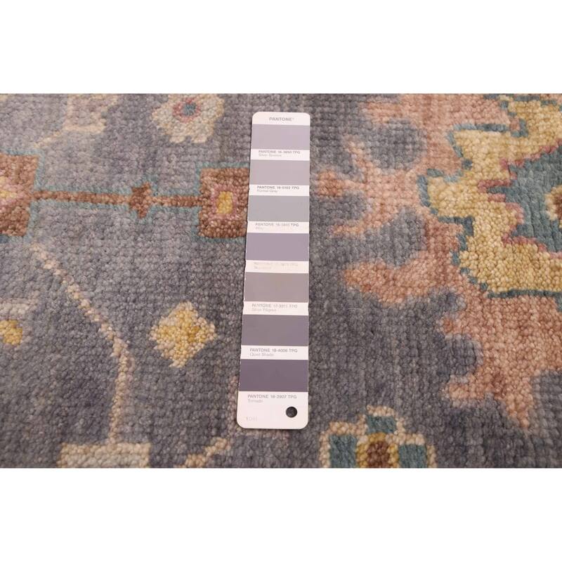 ECARPETGALLERY Hand-knotted Modern Oushak Grey Wool Rug - 7'11 x 9'8