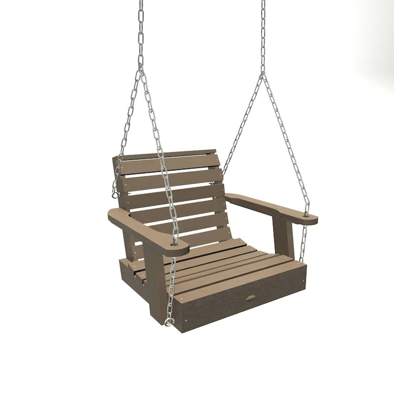 HIGHWOOD Weatherly Single Seat Outdoor Swing - Woodland Brown