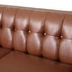preview thumbnail 6 of 28, Pondway Faux Leather Tufted 3 Seater Sofa by Christopher Knight Home