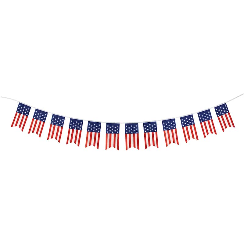 Americana USA Flag Swallowtail Hanging Wall Banner - 9.75'