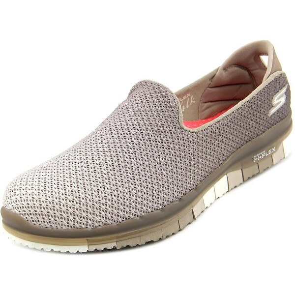 Skechers Go Flex-Lotus Women Round Toe Canvas Gray Walking Shoe