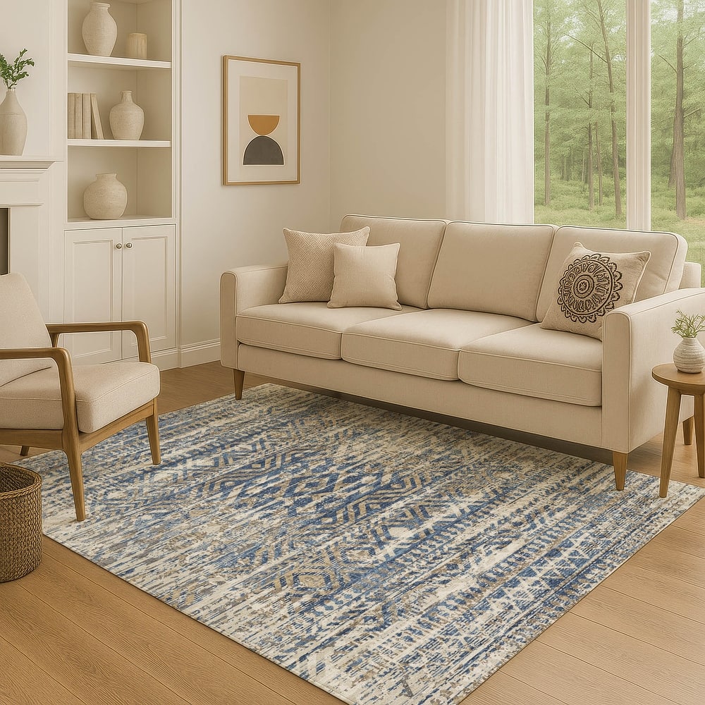 Premium Washable Super Soft Modern Global Mayfield Rug