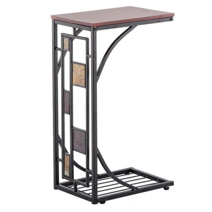 Copper Grove Gada End Table with Geometric Accents