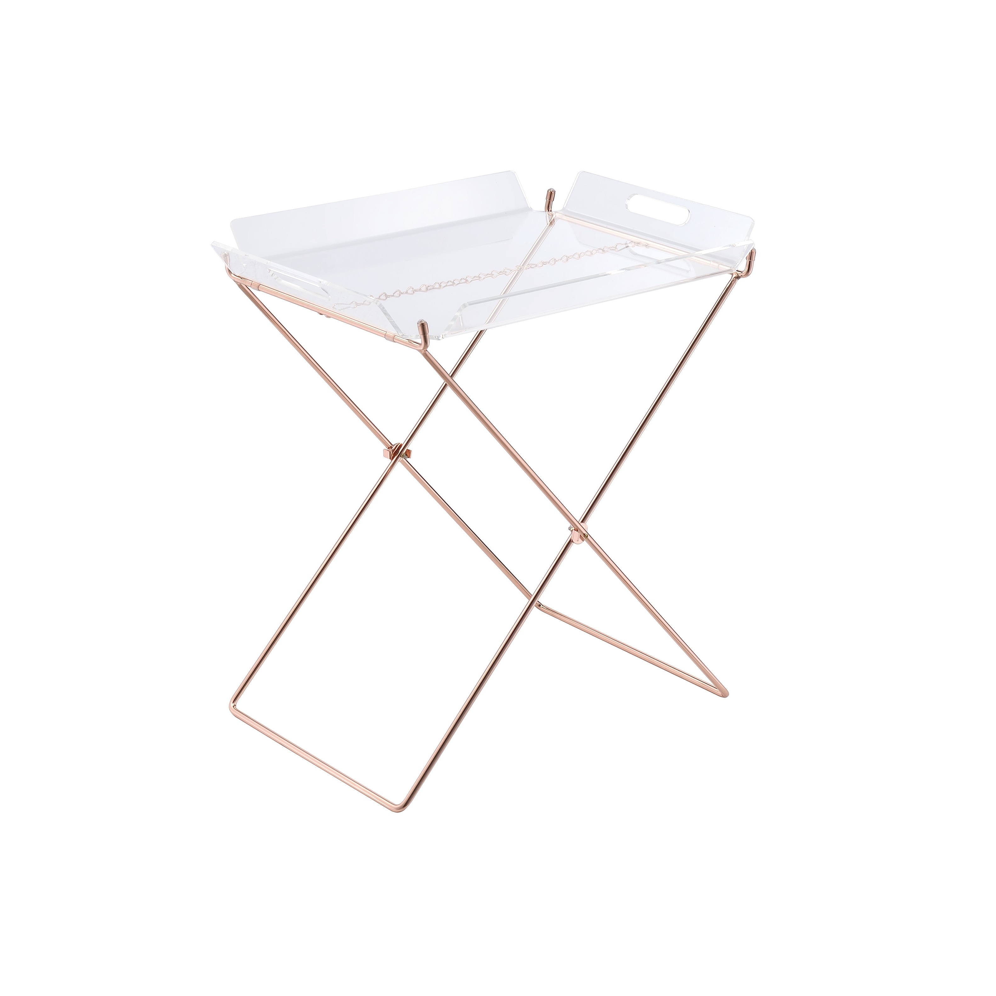 Shop Tray Table In Clear Acrylic Copper Acrylic Metal Clear