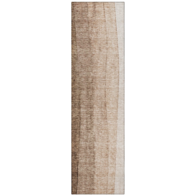 Machine Washable Indoor/ Outdoor Chantille Modern Horizon Rug