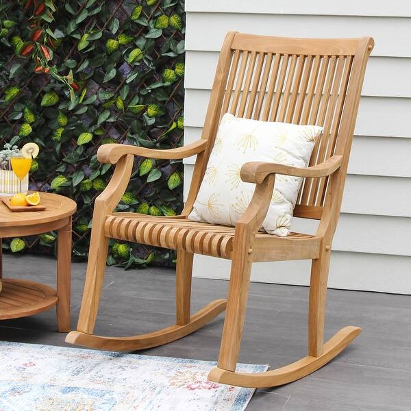 Cambridge Casual Chara Teak Outdoor Rocking Chair Bed Bath & Beyond
