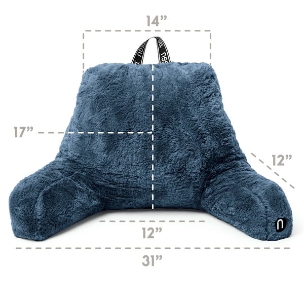 dimension image slide 18 of 25, Empyrean Furs Reading Pillows for Sitting in Bed Adult & Kids, Sit Up Back Support Pillow for Bed Rest