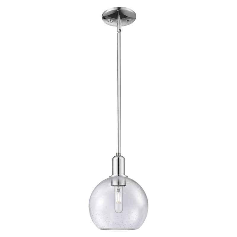 Innovations Lighting Endless Possibilities Arcadia - Athens - 1 Light 8" Stem Hung Mini Pendant - Polished Chrome/Seedy