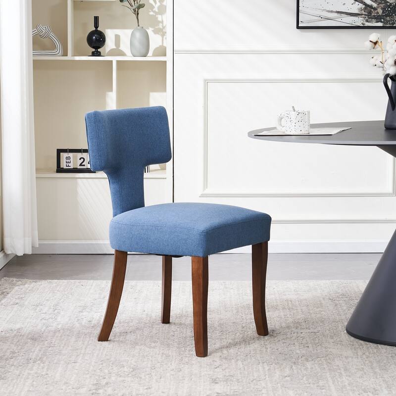Upholstered Mordern Design T Back Dining Side Chair- Set of 2