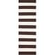 preview thumbnail 20 of 153, SAFAVIEH Handmade Montauk Caspian Stripe Cotton Flatweave Rug 2'3" x 7' Runner - Chocolate/Ivory - Runner