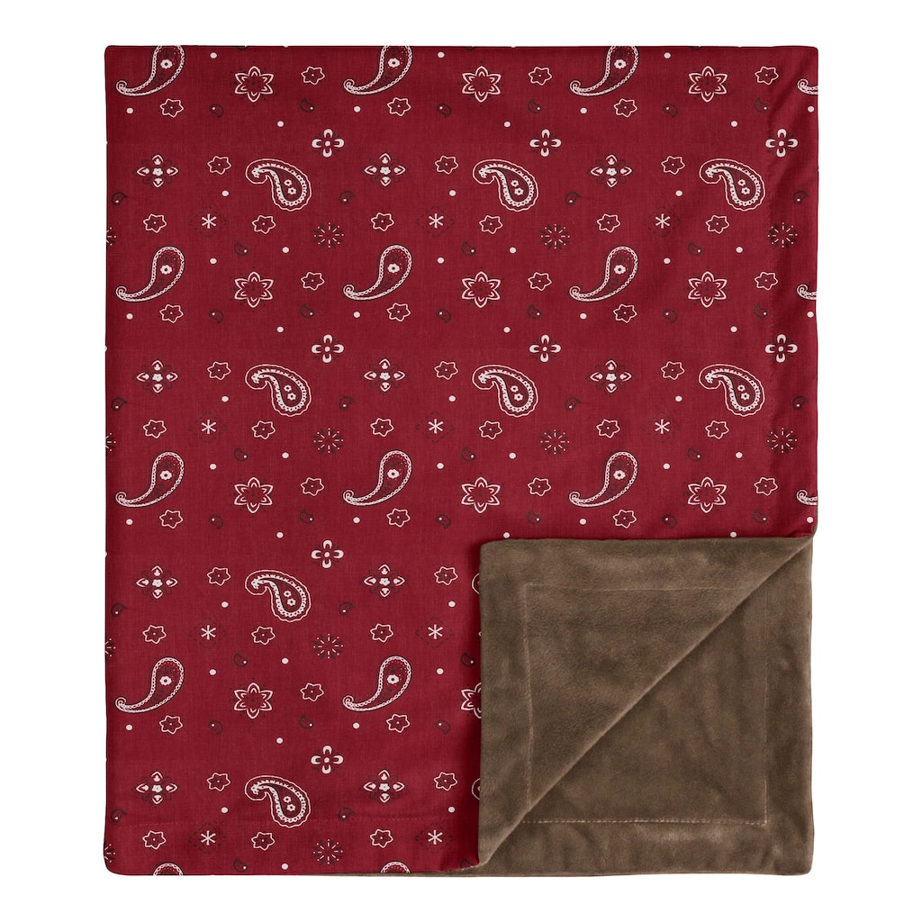 Wild West Bandana Collection Boy Baby Receiving Security Swaddle Blanket - Red Western Southern Country Cowboy