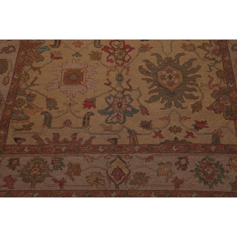 Hand Knotted Tan,Gray Soumak Wool Traditional Oriental Area Rug (6x9) - 6' x 8' 9''