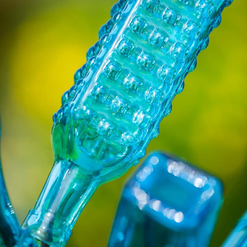 Set of 5 Blue Glass Bottles for Outdoor Bottle Tree