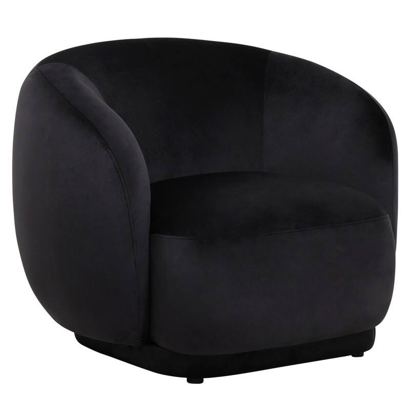 Faze Mid-Century Velvet Barrel Accent Armchair Sofa with Solid Wood Frame and Plush Foam Side Chair for Living Room & Office