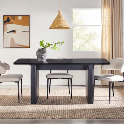 Middlebrook Designs 68" Modern Dining Table with Reeded Base