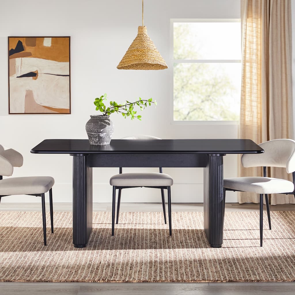 Walker Edison 68" Modern Dining Table with Reeded Base