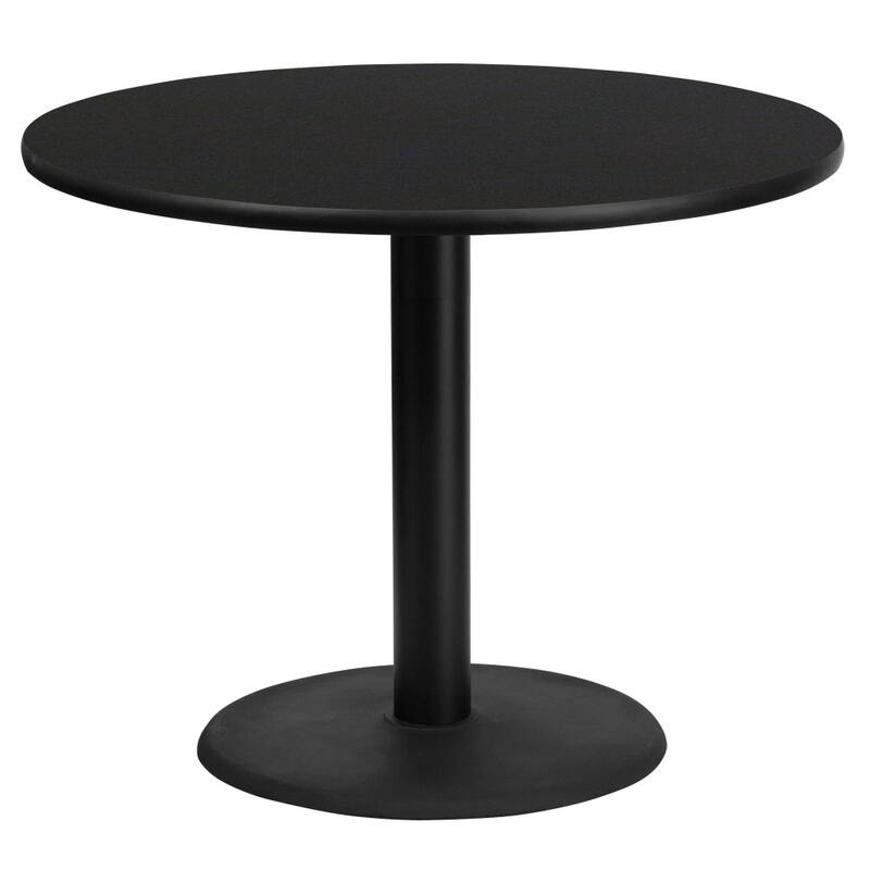 36'' Round Laminate Table Top with 24'' Round Table Height Base - 36"W x 36"D x 31.125"H - 36"W x 36"D x 31.125"H