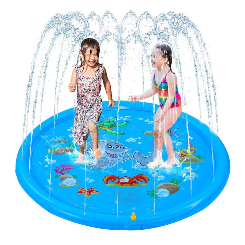 Dimple Splash Pad - 67-inch Large Kids Sprinkler Play Mat for Toddlers, Big Kids - Outdoor Backyard Kid/Toddler Sprinkler Pool