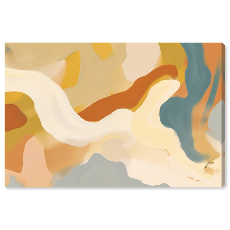 Wynwood Studio Abstract All Spices at One White and Vanilla Modern & Contemporary Wall Art Canvas Print