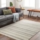 preview thumbnail 4 of 12, Livabliss Shaoli Casual Striped Indoor/ Outdoor Area Rug Brown/Cream - 5' 3" x 7' 3"