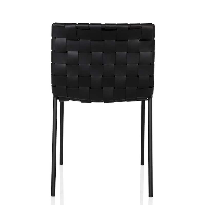 Soho Mid-Century Modern Leather Weave Dining Chair (Single) - On Sale ...